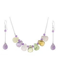 Set din argint si cuarturi pastel