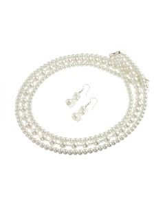 Set multisir perle de Mallorca, cristale Preciosa si argint