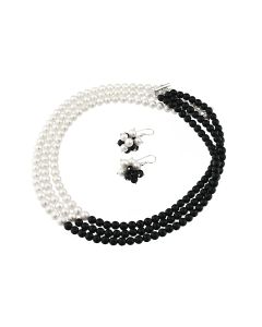 Set Yin-Yang din perle naturale si onix