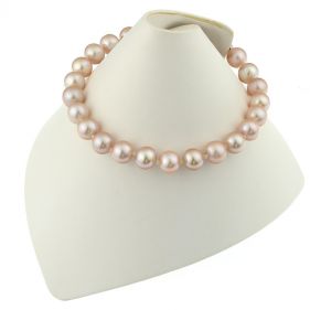 Bratara din perle naturale lila 6 - 8 mm A si argint
