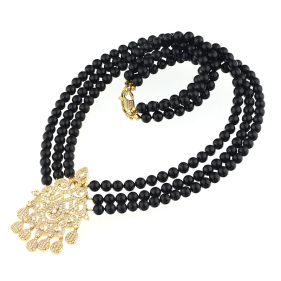 Colier exclusivist din perle de Mallorca negre