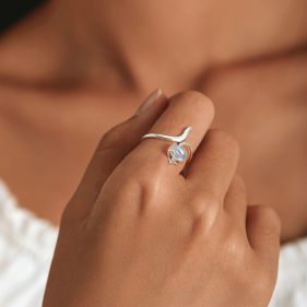 Inel din argint si opal